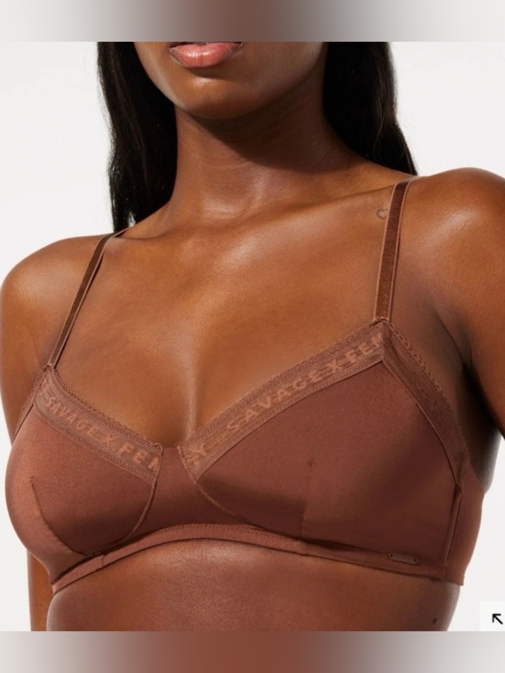Savage X Fenty Wireless Bralette in Chocolate